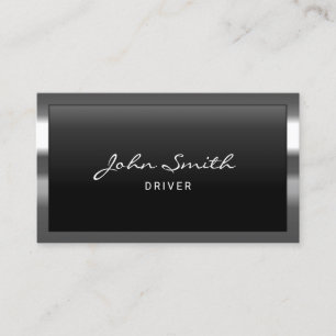 Cool Metal Border Driver Business Card