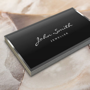 Cool Metal Border Jewellery Business Card