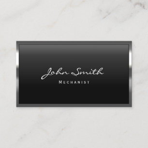 Cool Metal Border Mechanic Business Card