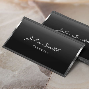 Cool Metal Border Promoter Business Card