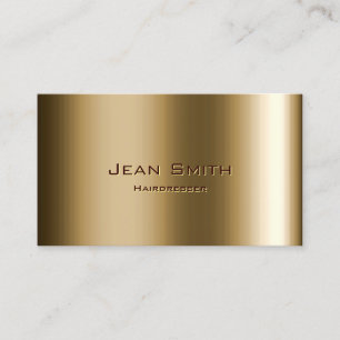 Cool Metal Bronze Hairdresser Business Card