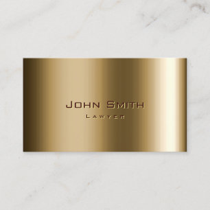 Cool Metal Bronze Lawyer Business Card