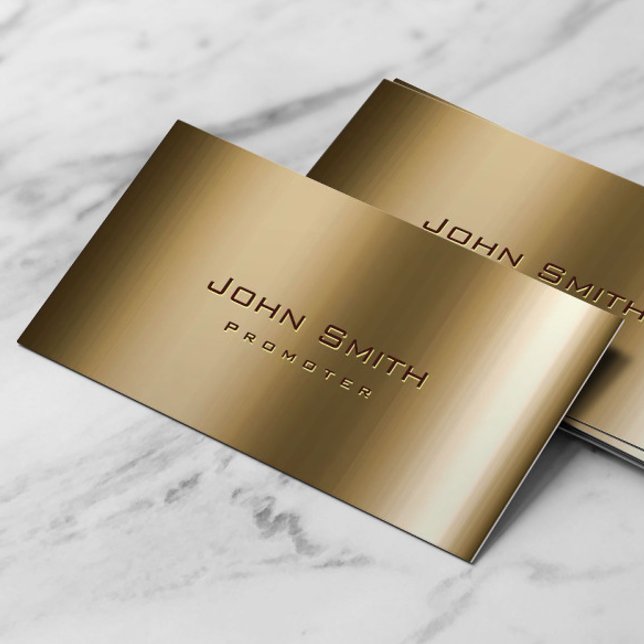 Cool Metal Bronze Promoter Business Card (Creator Uploaded)