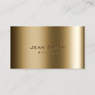 Cool Metal Bronze Stylist Business Card