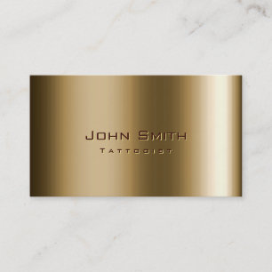 Cool Metal Bronze Tattoo Art Business Card