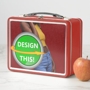COOL! Metal Lunchbox - Red - Custom