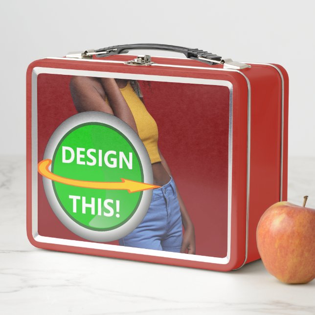COOL! Metal Lunchbox - Red - Custom (In Situ)