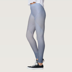 Cool Metallic Aluminium Plates Grey to Blue Leggings