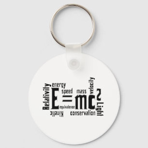 Cool Metallic Science Mass Equivalence Key Ring