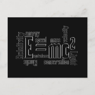 Cool Metallic Science Mass Equivalence Postcard