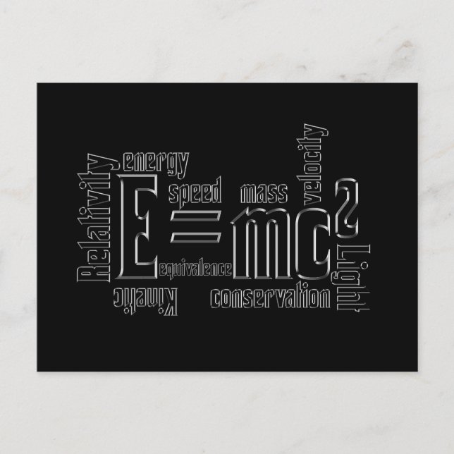Cool Metallic Science Mass Equivalence Postcard (Front)