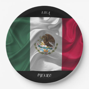 Cool Mexico Flag Design Paper Plate