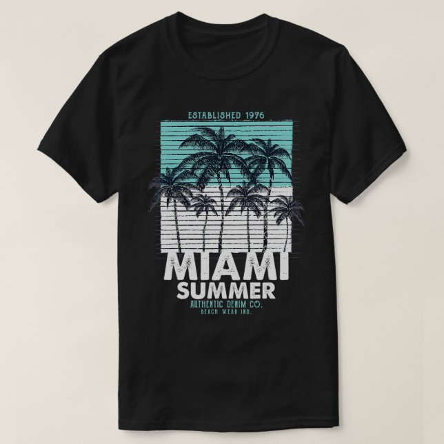 Cool Miami Beach  s I Love Miami Miami Outfit  T-Shirt (Design Front)
