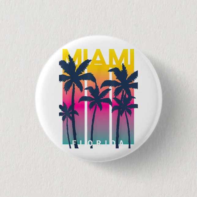 Cool Miami Florida Graphic Design Tees, I Love Mia 3 Cm Round Badge (Front)