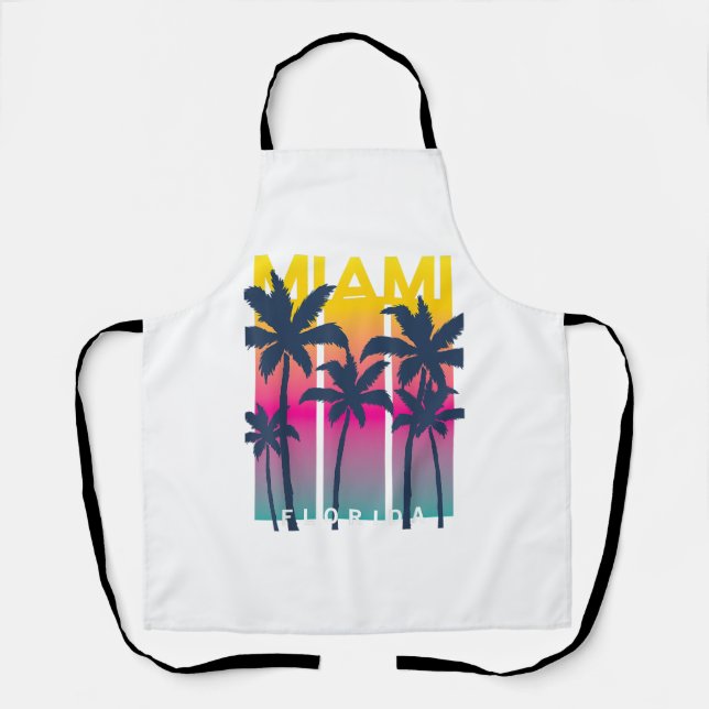 Cool Miami Florida Graphic Design Tees, I Love Mia Apron (Front)