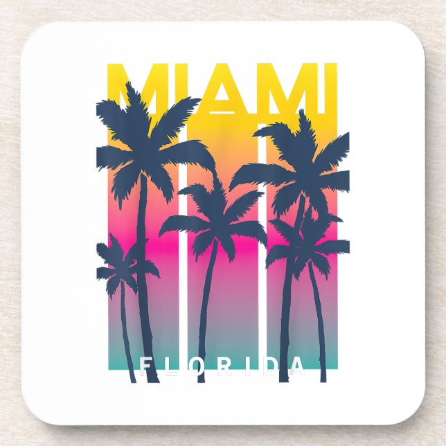 Cool Miami Florida Graphic Design Tees, I Love Mia Coaster (Front)