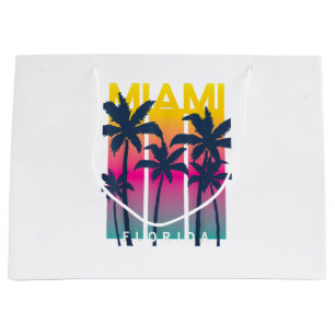 Cool Miami Florida Graphic Design Tees, I Love Mia Large Gift Bag
