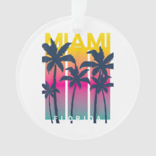 Cool Miami Florida Graphic Design Tees, I Love Mia Ornament