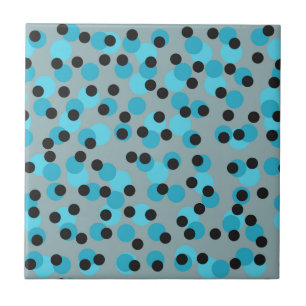 Cool Mid-Century Retro Iceberg Dots Ceramic Tile