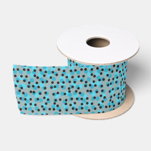 Cool Mid-Century Retro Iceberg Dots Satin Ribbon