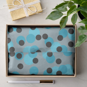 Cool Mid-Century Retro Iceberg Dots Tissue Paper