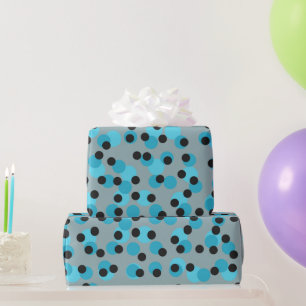 Cool Mid-Century Retro Iceberg Dots Wrapping Paper