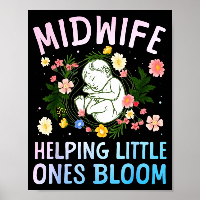 Cool Midwife Art For Women Midwifery Doula Nursing Poster (Front)