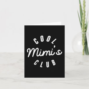 Cool mimi's club nana funny mother's day card
