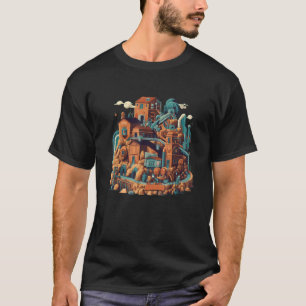 Cool Mine Building for mining Company and Miner T-Shirt