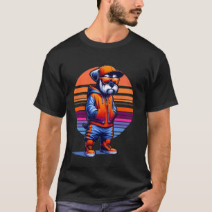 Cool Miniature Schnauzer Dog Modern Urban Style Su T-Shirt