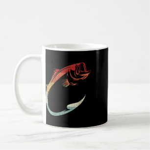 Cool Minimal Fish Hook Art For Fishing Enthusiasts Coffee Mug