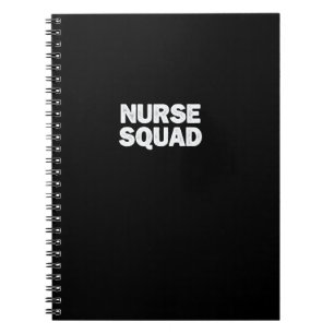 Cool Minimal Funny Nurse Squad Pullover Notebook