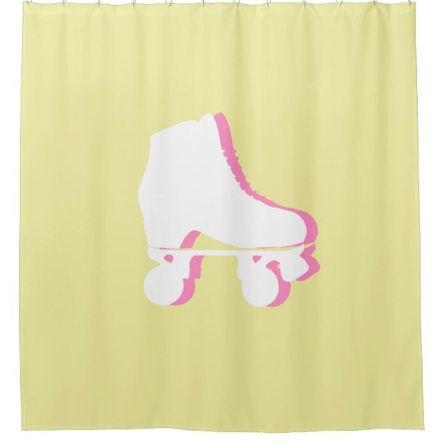 Cool Minimal Roller Skates Quad Derby Skater Gift  Shower Curtain (Front)