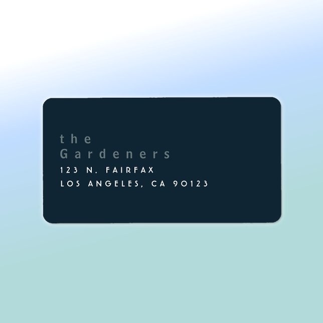 Cool Minimalist Deep Blue Label (Creator Uploaded)