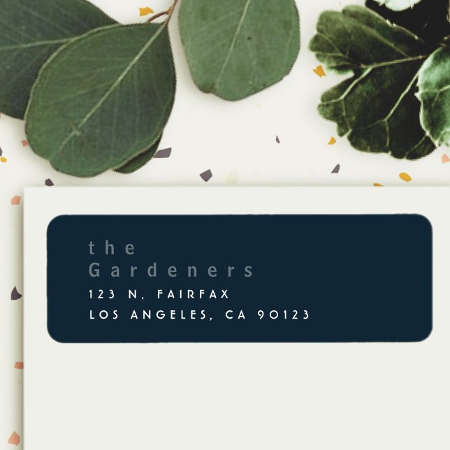 Cool Minimalist Deep Blue Return Address Label (Creator Uploaded)