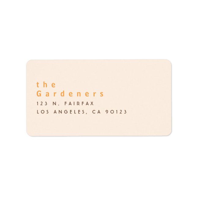 Cool Minimalist Label (Front)