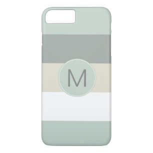 Cool Minimalist Stripes Pattern with Any Monogram iPhone 8 Plus/7 Plus Case