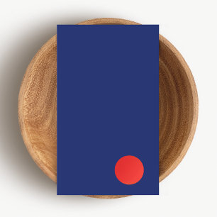 Cool Minimalistic Designer Red Circle Navy Blue Business Card