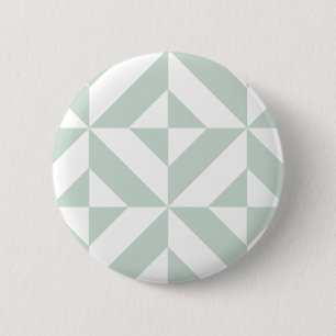 Cool Mint Geometric Deco Cube Pattern 6 Cm Round Badge