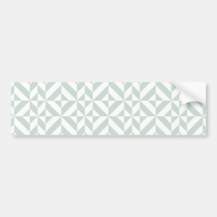 Cool Mint Geometric Deco Cube Pattern Bumper Sticker