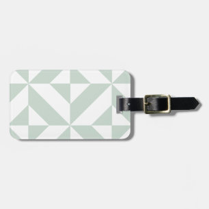 Cool Mint Geometric Deco Cube Pattern Luggage Tag