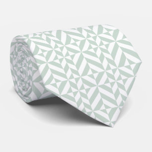 Cool Mint Geometric Deco Cube Pattern Tie