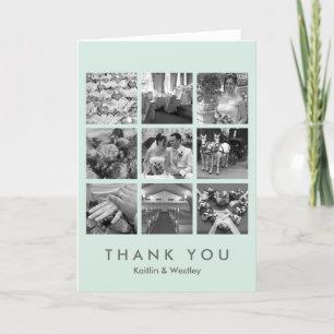 Cool mint grid collage 9 photos memories thank you