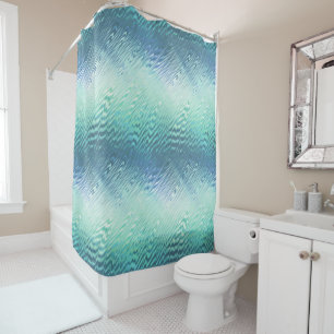 cool mint ripple : shower curtain
