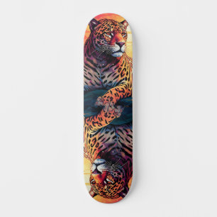 Cool Mirror Image Tropical Tiger Skateboard