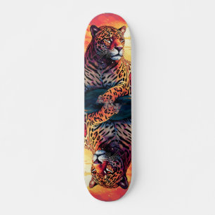 Cool Mirror Image Tropical Tiger Skateboard