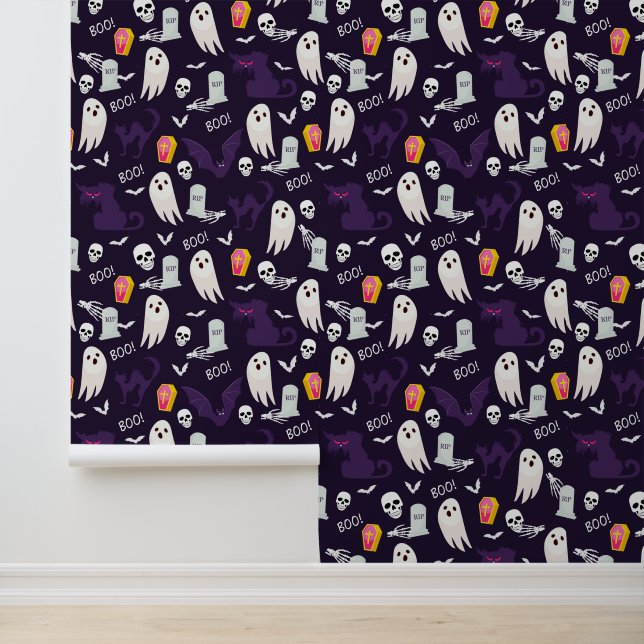 Cool mixed Halloween tiled Wallpaper (Application)