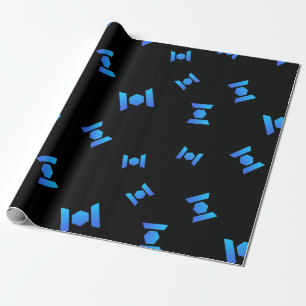 Cool Mixin Cryptocurrency Coin Sign Pattern Wrapping Paper