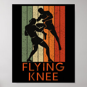 Cool Mma, Kickboxing And Muay Thai Flying Knee Poster