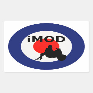 Cool mod rectangular sticker